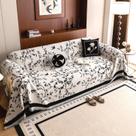 Capa de sofá HANDONTIME Bird Floral Pattern Chenille White