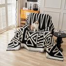 Capa de sofá HANDONTIME Boho Sofa Chenille para poltrona preta Capa de sofá HANDONTIME Boho Sofa Chenille para poltrona preta