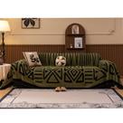 Capa de sofá HANDONTIME Olive Green Shu Velveteen 180x300cm