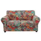 Capa de sofá hyha Floral Pattern Stretch 3 peças Loveseat