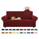 Capa de sofá KEKUOU Stretch Loveseat Couch 2 almofada vermelha escura