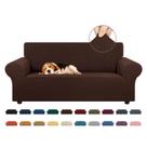 Capa de sofá KEKUOU Stretch Loveseat Couch 2 Cushion Chocolate
