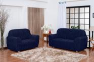 Capa De Sofá Liso 3 E 2 Lugares Envio Imediato Azul Marinho Capa De Sofá Liso 3 E 2 Lugares Envio Imediato Azul Marinho