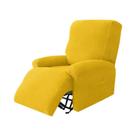 Capa De Sofá Recliner Em Spandex De Cor Sólida, Antiderrapante, Conjunto De 4 Peças