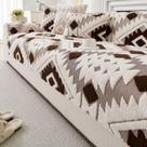 Capa de sofá XSlive Boho Plush lavável para sofá 110x240cm