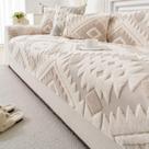 Capa de sofá XSLive Boho Plush para sofá lavável 43x70 Light Coffee