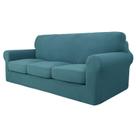 Capa de sofá YEMYHOM Checkered para 3 almofadas Couch Teal