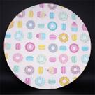 Capa De Sousplat De Tecido Tricoline Candy Colors Para Base MDF 35cm Capa De Sousplat De Tecido Tricoline Candy Colors Para Base MDF 35cm