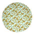 Capa De Sousplat em Tecido Tricoline Bananas Para Base Mdf 35cm Capa De Sousplat em Tecido Tricoline Bananas Para Base Mdf 35cm