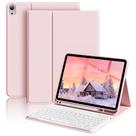 Capa de teclado aoub para iPad, 11ª geração, 11 polegadas, 2025, rosa com lápis