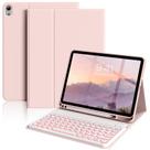 Capa de teclado aoub para iPad 11ª geração de 11 polegadas 2025 e 10ª geração de 10,9 polegadas 2022 rosa
