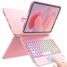 Capa de teclado FUWANG Touch para iPad Air 11/Air 10,9 polegadas rosa
