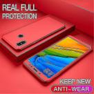 Capa de telefone 360 com capa completa para Redmi Note 7/6/6A/5/5A/4/4X/4A/2/3 Pro Plus - vermelha