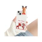 Capa De Telefone 3D TPU De Rena De Natal Para iPhone, Protetor De Tela À Prova De Choque, Compatível