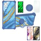 Capa de telefone Aroepurt ATT Vista com vidro temperado dourado com glitter Capa de telefone Aroepurt ATT Vista com vidro temperado dourado com glitter