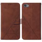 Capa de telefone Asdsinfor iPod Touch 7/6/5 Wallet PU de couro marrom