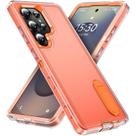 Capa de telefone BahaHoues para Samsung Galaxy S25 Ultra Clear/Orange