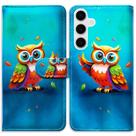 Capa de telefone Bcov Cute Owl Blue Leather Wallet para Galaxy S26 Capa de telefone Bcov Cute Owl Blue Leather Wallet para Galaxy S26