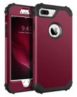 Capa de telefone BENTOBEN para iPhone 8 Plus/iPhone 7 Plus vinho tinto
