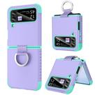 Capa de telefone BENTOBEN Samsung Galaxy Z Flip 4 5G roxa/menta