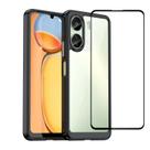Capa de telefone BIOPLJ para Xiaomi Poco C65 com vidro temperado preto Capa de telefone BIOPLJ para Xiaomi Poco C65 com vidro temperado preto