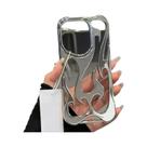 Capa De Telefone Com Chamas Em Relevo E Revestimento Prateado Para iPhone 15 14 13 12 11 pro Max