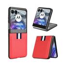 Capa De Telefone Com Textura De Couro Motorola Razr À Prova De Choque Com Slots Para Cartões Para 60