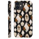 Capa de telefone compatível com iPhone 12 Halloween Ghost Flowers