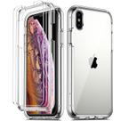 Capa de telefone COOLQO compatível para iPhone X/XS com 2 vidros