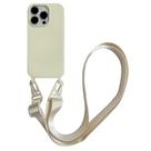 Capa de telefone crossbody CQUUKOI para iPhone 12 Pro Max branca
