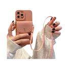 Capa De Telefone De Couro Com Alça Transversal Para iPhone, Luxuosa Com Porta Cartões