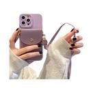 Capa De Telefone De Couro Com Alça Transversal Para iPhone, Luxuosa Com Porta Cartões