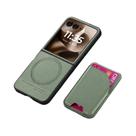 Capa De Telefone De Couro Magnética 2 Em 1 Para Motorola Moto Razr 60 50 40 Ultra Com Porta Cartões