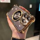 Capa de telefone de luxo com carregamento sem fio para iPhone 14 Gold