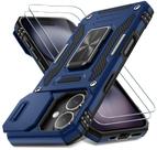 Capa de telefone DEERLAMN para iPhone 16 6.1" com capa de câmera deslizante