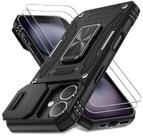 Capa de telefone DEERLAMN para iPhone 16 6.1" com capa de câmera deslizante