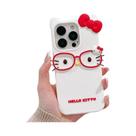 Capa De Telefone Em Silicone 3D Com Óculos De Gato Para iPhone 17 pro Max 16 15 14 13 Mini 12 11 4