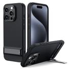 Capa de telefone ESR para iPhone 15 Pro com suporte de metal preta