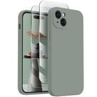 Capa de telefone FireNova de silicone para iPhone 15 com 2 protetores de tela