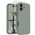 Capa de telefone FireNova projetada para iPhone 16 verde silicone