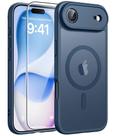 Capa de telefone FNTCASE iPhone Air magnética à prova de choque azul