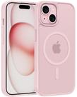 Capa de telefone FNTCASE para iPhone 15 rosa magnético fosco