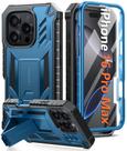 Capa de telefone FNTCASE para iPhone 16 Pro-Max com suporte azul