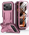 Capa de telefone FNTCASE para iPhone 17 Pro Max com suporte rosa rosa Capa de telefone FNTCASE para iPhone 17 Pro Max com suporte rosa rosa