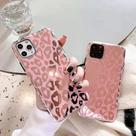 Capa de telefone galvanizada com estampa de leopardo rosa TPU Capa de telefone galvanizada com estampa de leopardo rosa TPU