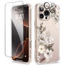 Capa de telefone GVIEWIN para iPhone 16 Pro Max com protetor de tela