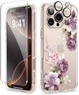 Capa de telefone GVIEWIN para iPhone 16 Pro Max com protetor de tela