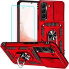 Capa de telefone HNHYGETE Galaxy S22 Plus, capa vermelha à prova de choque Capa de telefone HNHYGETE Galaxy S22 Plus, capa vermelha à prova de choque
