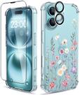 Capa de telefone ilnehc para iPhone 16 6.1 com protetor de tela e lente Capa de telefone ilnehc para iPhone 16 6.1 com protetor de tela e lente