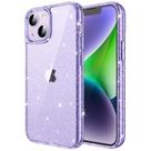 Capa de telefone JeTech Glitter para iPhone 14 Plus 6,7" roxa clara Capa de telefone JeTech Glitter para iPhone 14 Plus 6,7" roxa clara
